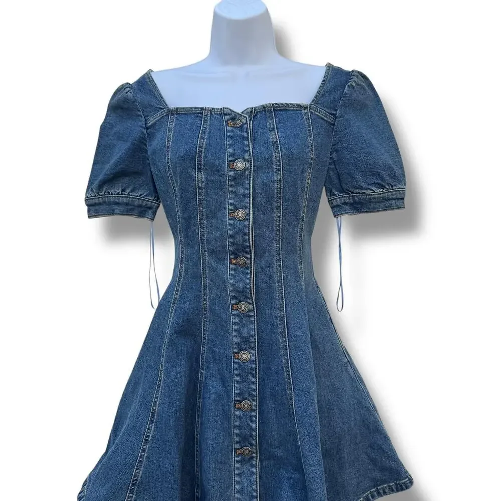 Miss Sixty Denim Button-Down Dress - Picture 5 of 7